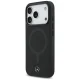 Mercedes dėklas iPhone 17 Pro telefonui Plain Smooth Leather MagSafe, juodas