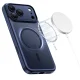 Tech-Protect Magpeak MagSafe CC dėklas iPhone 17 Pro Max, matinė tamsiai mėlyna