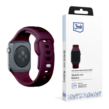 3mk silikoninis dirželis Apple Watch 38 / 40 / 41 mm, bordo