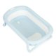 ECOTOYS Collapsible Baby Bathtub with Temperature Sensor Plug, Gray