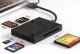USB-C atminties kortelių skaitytuvas 5-in-1 CF/SD/TF/MS/XD, pilkas