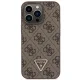 Guess dėklas iPhone 13 / 13 Pro telefonui Crossbody 4G Metal Logo, rudas