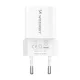 Wozinsky WWCEAC GaN USB-A ir USB-C 33W įkroviklis, baltas
