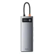 Baseus Metal Gleam Series 9-in-1 USB-C šakotuvas (3x USB 3.0, HDMI, PD, RJ45, SD/TF, VGA)