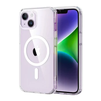 Dėklas ESR Krystec Clear telefonui iPhone 14 Plus, MagSafe, skaidrus