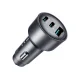 Automobilinis įkroviklis Joyroom JR-CCN19 65W 2x USB-C + USB-A, tamsiai pilkas