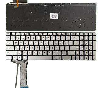Asus N551 N551J N552 N552V nešiojamojo kompiuterio klaviatūra, sidabrinė