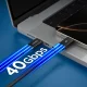 Spigen Essential EB24012CC USB-C į USB-C laidas 240W 120cm, juodas
