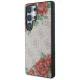 Guess Leather 4G Flowers MagSafe dėklas, skirtas Samsung Galaxy S25 Ultra, rožinis