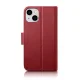 iCarer atverčiamasis odinis dėklas 2in1 iPhone 14 Plus su RFID apsauga, raudonas (WMI14220727-RD)
