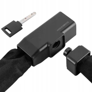 Dviračio spyna Rockbros 32430708001 su raktais, 0,97 m, juoda