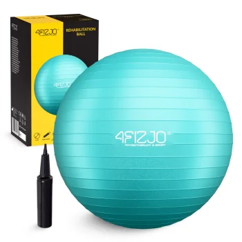 Gimnastikos kamuolys 4FIZJO Reh Ball 75 cm su pompa, mėtų