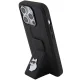 Karl Lagerfeld Gripstand Saffiano Choupette Pins dėklas iPhone 15 Pro Max, juodas