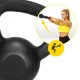 Cast Iron Kettlebell 8 kg 4FIZJO for Strength Training, Black