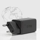 Sbs TETRGAN1C45W 45W GaN USB-C sieninis įkroviklis, juodas