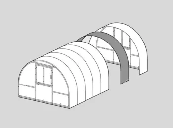 Frame Greenhouse Extension 2m KLASIKA TUBE, Uncoated