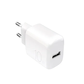 Puro PROLITE 10W USB-A sieninis įkroviklis, baltas