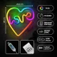 Forever Light FLRN02 RGB LED neonas „LOVE W SERCU“ su pulteliu