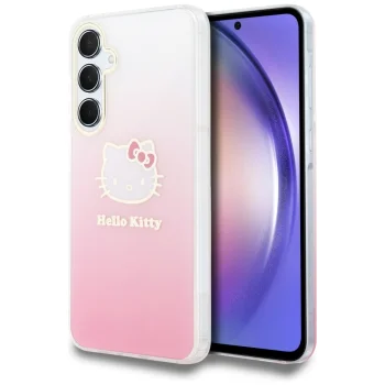 Hello Kitty Samsung Galaxy A55 dėklas IML Gradient Electrop Kitty Head, rožinis