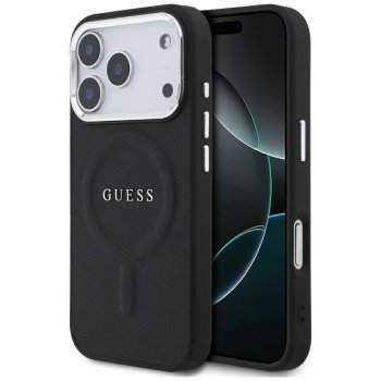 Guess Classic Logo MagSafe dėklas, skirtas iPhone 17 Pro, juodas