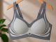 Women\'s Push-Up Sports Bra, Seamless, Grey, 2XL