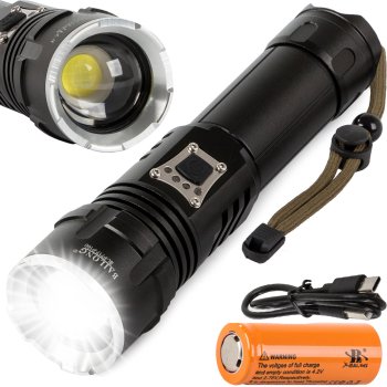 Bailong P717 taktinis žibintuvėlis CREE XHP160 su Power Bank