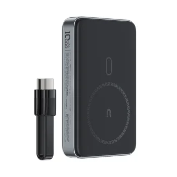 Išorinė baterija Acefast M10 Magnetic 10000mAh 30W PD, juoda