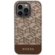 Guess GCube Stripes MagSafe dėklas iPhone 14 Pro telefonui, rudas