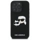 Karl Lagerfeld Silicone Double Heads MagSafe dėklas iPhone 16 Pro telefonui, juodas