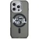 Karl Lagerfeld IML Glitter Karl & Choupette MagSafe dėklas iPhone 16 Pro Max, juodas