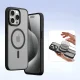 „Dux Ducis Lawa“ odinis dėklas su nusegama pinigine „iPhone 15 Pro Max“, juodas