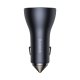 Baseus Golden Contactor Pro car charger USB-A + 2x USB-C 65W dark gray (CGJP010013)