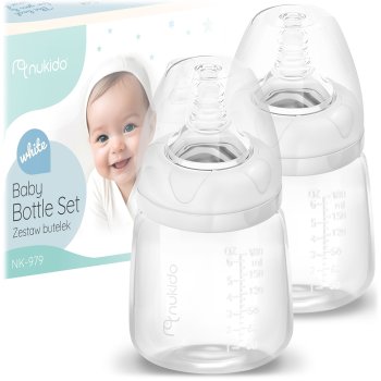 Nukido PP Milk Bottle Set, 180 ml, 2 pcs