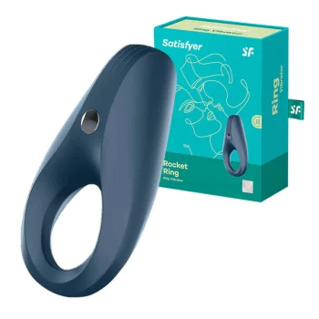 Vibruojantis erekcijos žiedas Satisfyer Rocket Ring, tamsiai mėlynas