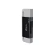 USB and USB-C 3.0 Memory Card Reader Devia EL240 2-in-1, black