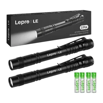 LED žibintuvėlių komplektas Lepro EA120023-2, 2 vnt., juodas