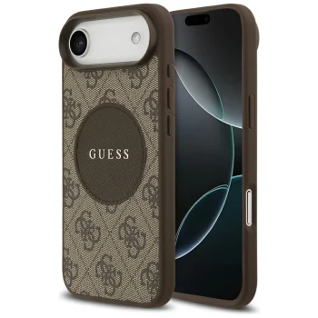 Guess 4G Circle Classic Logo MagSafe dėklas, skirtas iPhone Air, rudas
