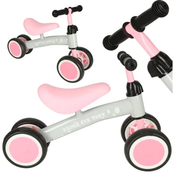 Trike Fix Tiny Keturių Ratų Balansinis Dviratukas, Rausva