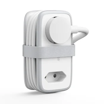 Orico APP 15.5W 5-in-1 Power Strip 2x AC + 2x USB-A + 1x USB-C 1.1m, White