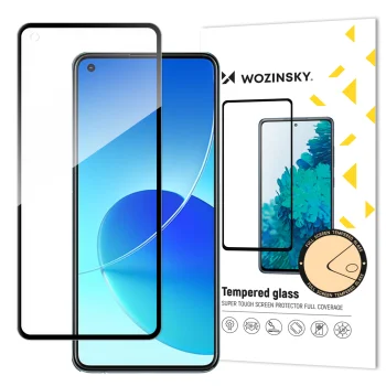 Wozinsky apsauginis stiklas telefonui Oppo Reno6 4G, Full Glue, 9H, su rėmeliu, juodas