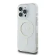Guess dėklas iPhone 16 Pro telefonui IML Glitter Circle MagSafe, skaidrus