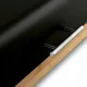 Metal Bread Box with Bamboo Lid for Kitchen Counter, Black