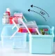 Large Medicine Organizer Box with Lock and Handle, Blue
