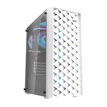 Kompiuterio korpusas Darkflash DK351 su 4 RGB ventiliatoriais, baltas