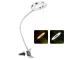 24 LED stalinė lempa su segtuku, USB, Balta/Sidabrinė