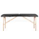 Sulankstomas medinis masažo stalas Case WOOD COMFORT, 2 dalių, juodas