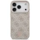 Guess dėklas iPhone 17 Pro telefonui 4G PU Leather Triangle Logo MagSafe, rožinis