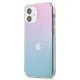 Guess iPhone 12 mini dėklas 4G 3D Pattern Collection, mėlynai rožinis