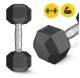 4Fizjo HEX Hexagonal Dumbbell 5 kg, Black