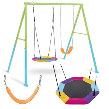 Intex 44125 Kids Playground Swing Set with Nest Swing
